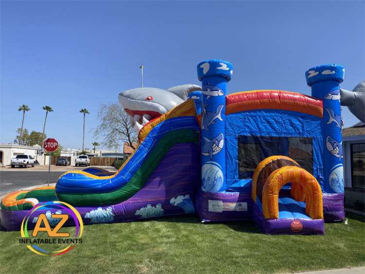 Shark Bounce House Double Slide Combo
