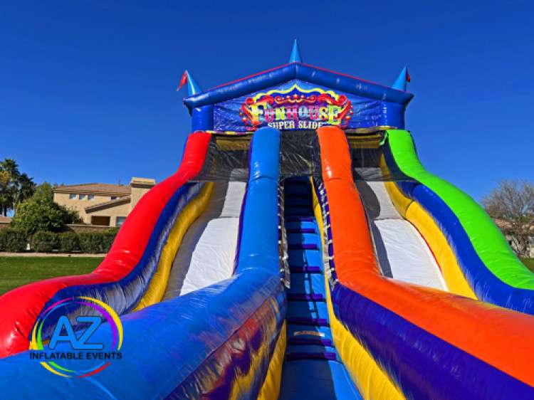 Carnival Fun House Double Slide - AZ Inflatable Events